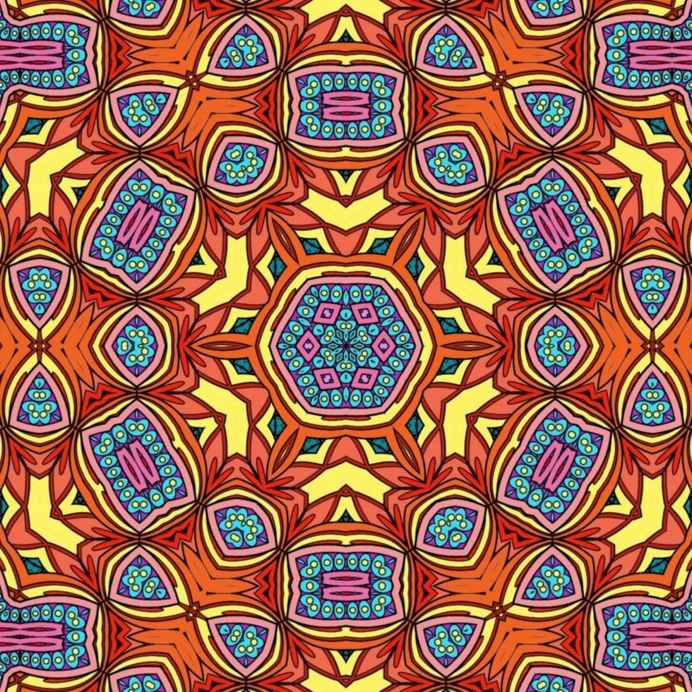 Colorful Mandala Flowers Pattern Boho Symmetrical 873 photo