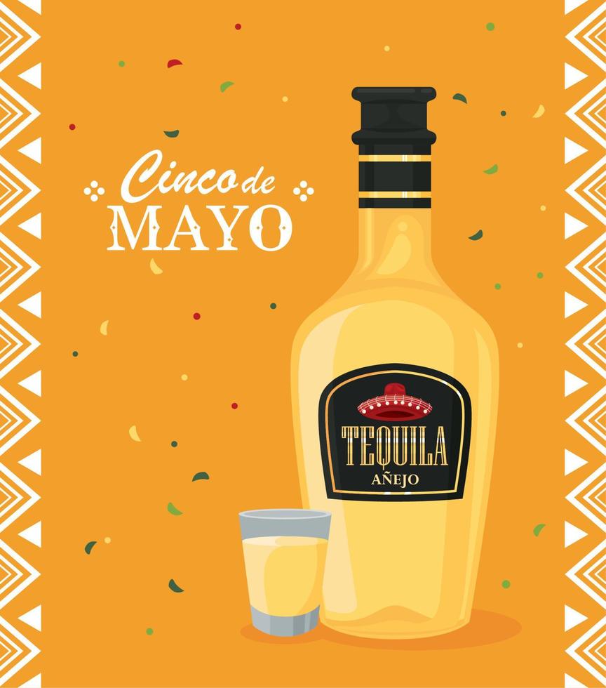 celebración del cinco de mayo vector