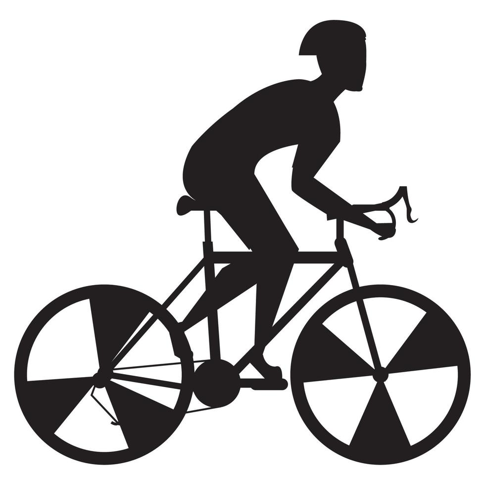 professional cyclist silhouette sporter vector