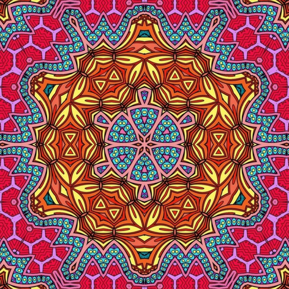 Colorful Mandala Flowers Pattern Boho Symmetrical 853 photo