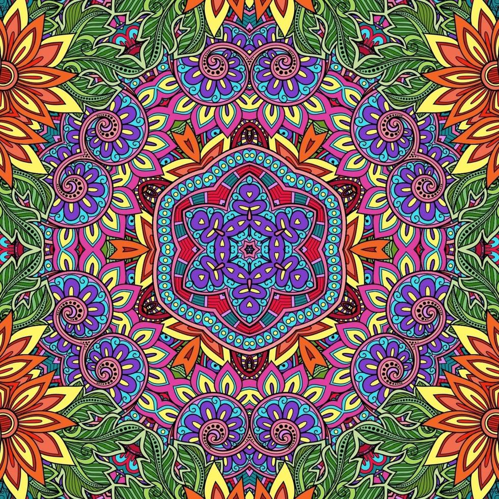 Colorful Mandala Flowers Pattern Boho Symmetrical 79 photo