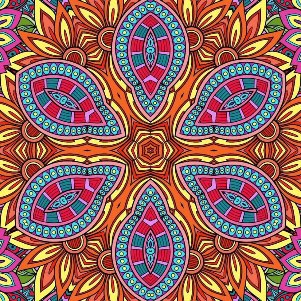 colorido mandala flores patrón boho simétrico 27 foto