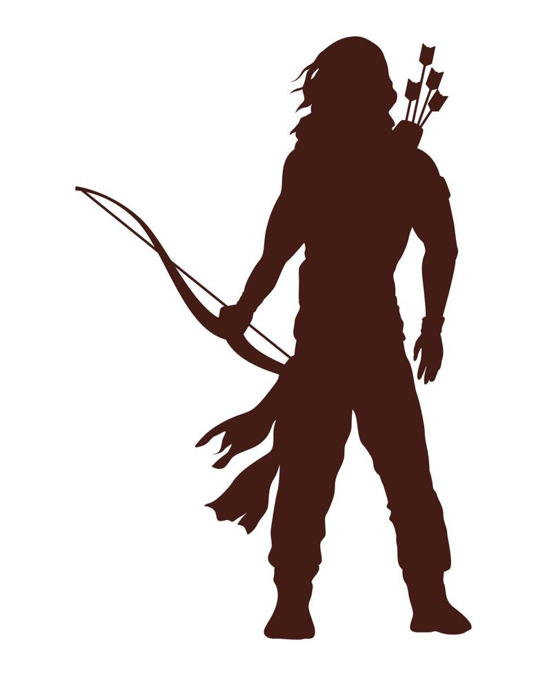rama with arch silhouette vector