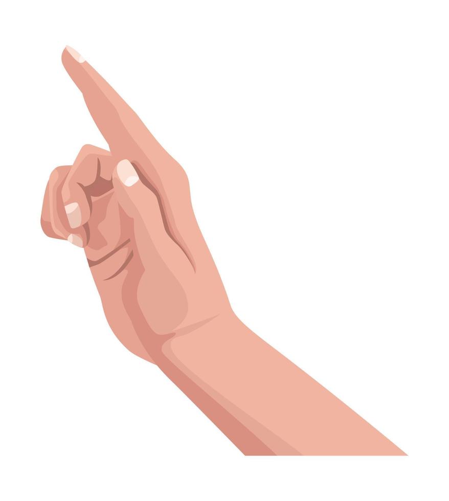 finger point left direction vector