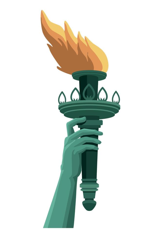 antorcha de la estatua de la libertad vector