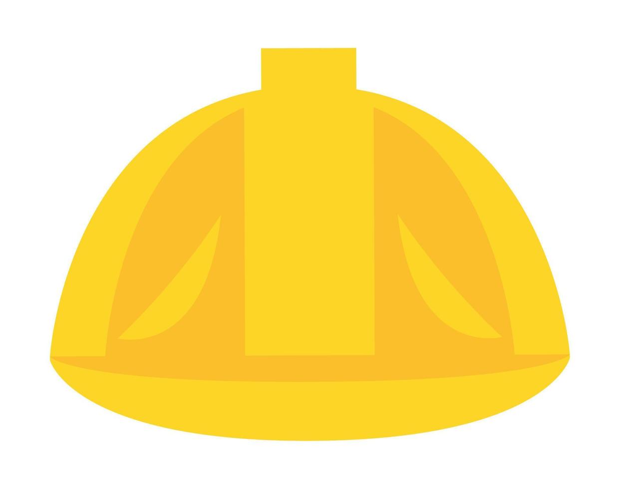casco amarillo de construccion vector