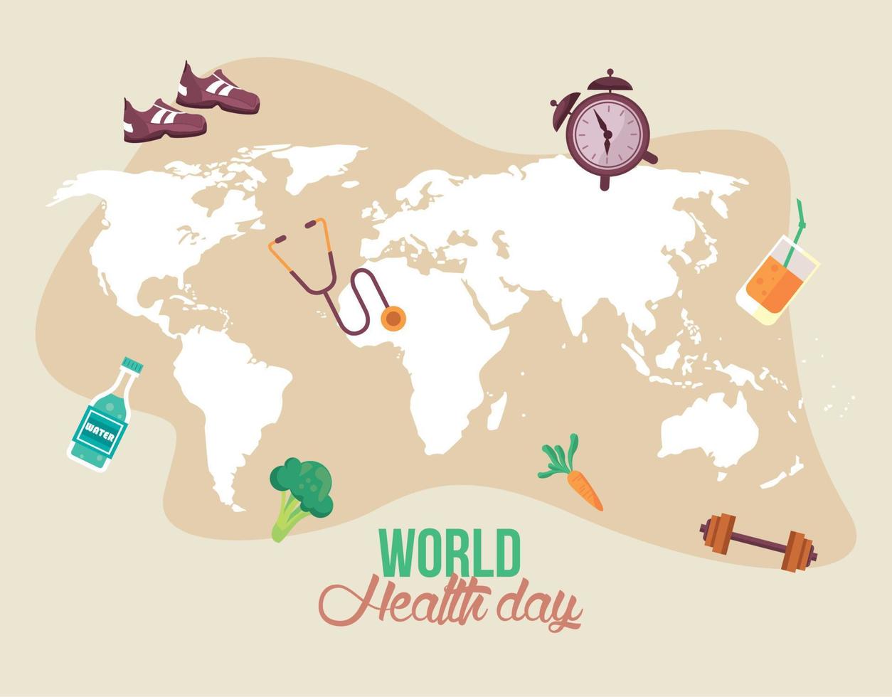 world health day template vector