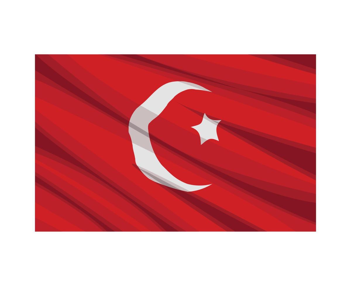 turkey flag waving vector