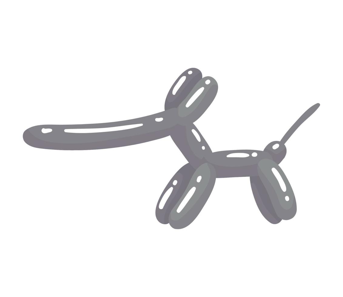 dog gray balloon air vector