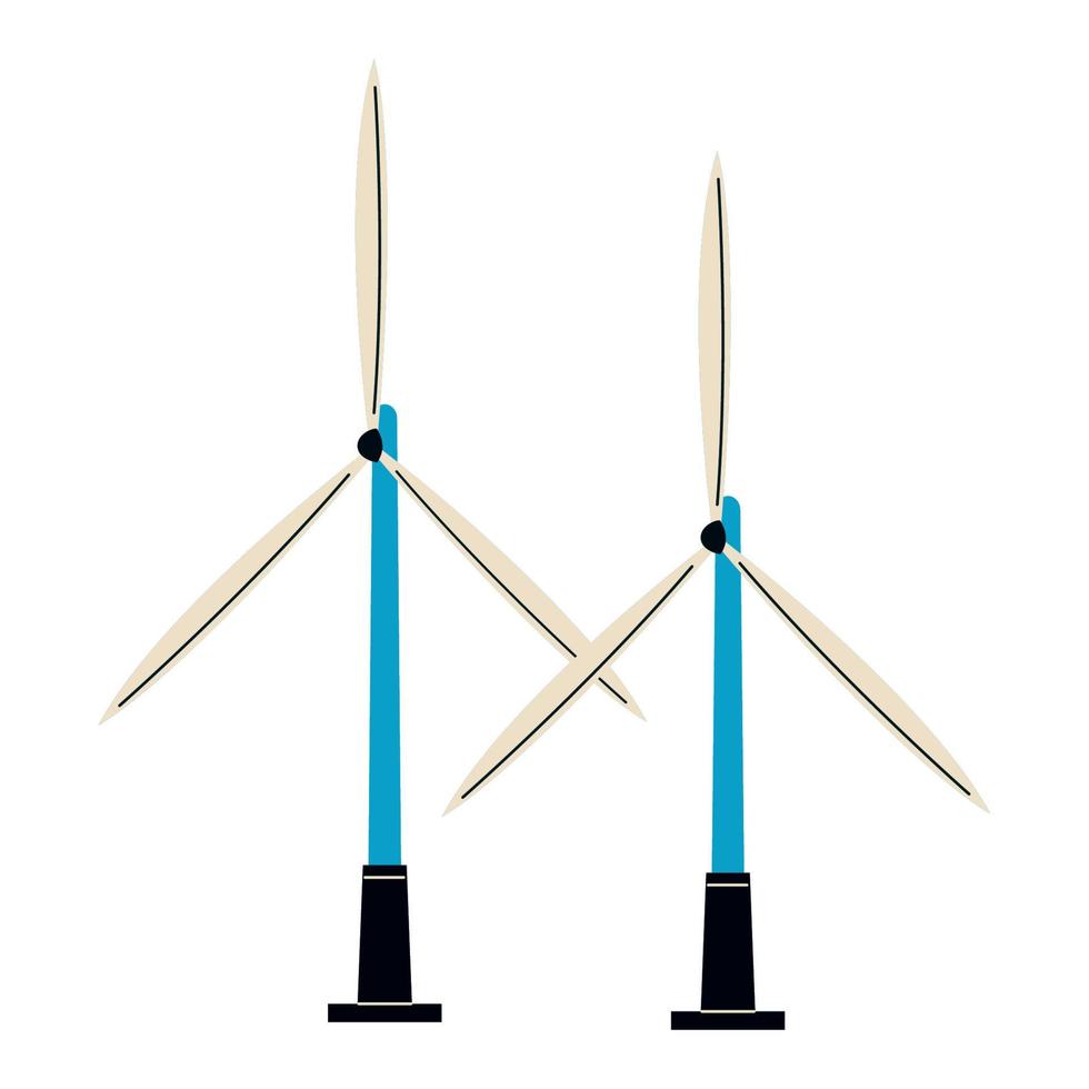 energy alternative windmill turbines vector
