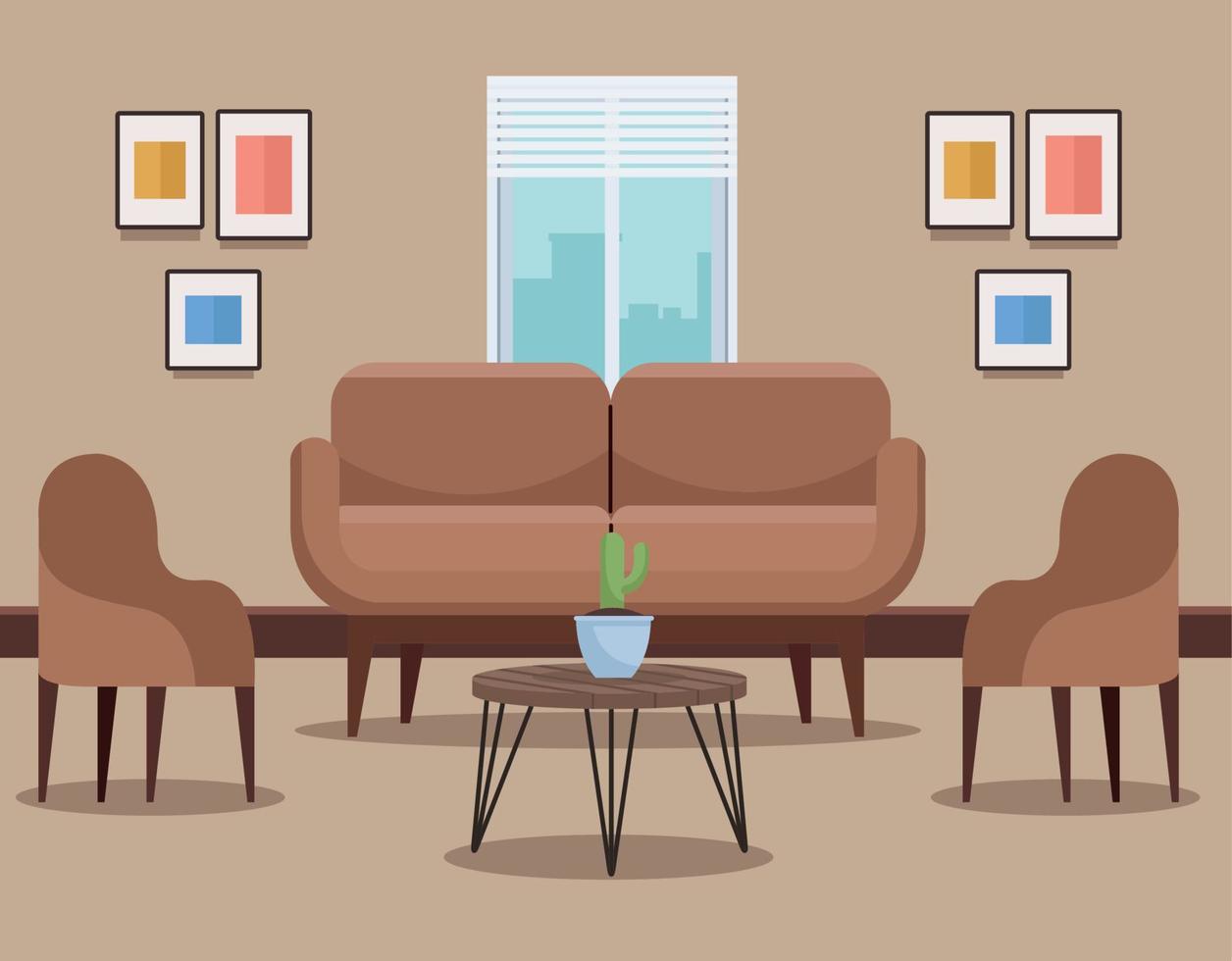 office livingroom place vector