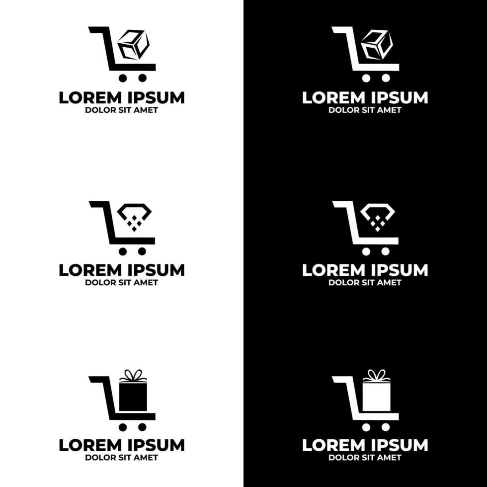 Online Shopping Logo. vector logo shop. Unique Shopping and Retail Logo Template