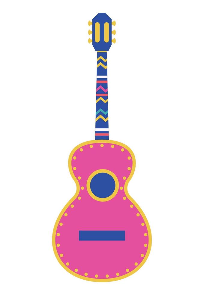 pink guitar instrument vector