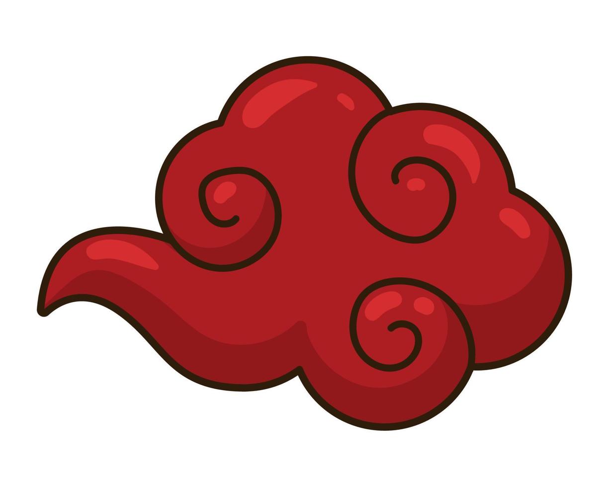 red chinese cloud vector