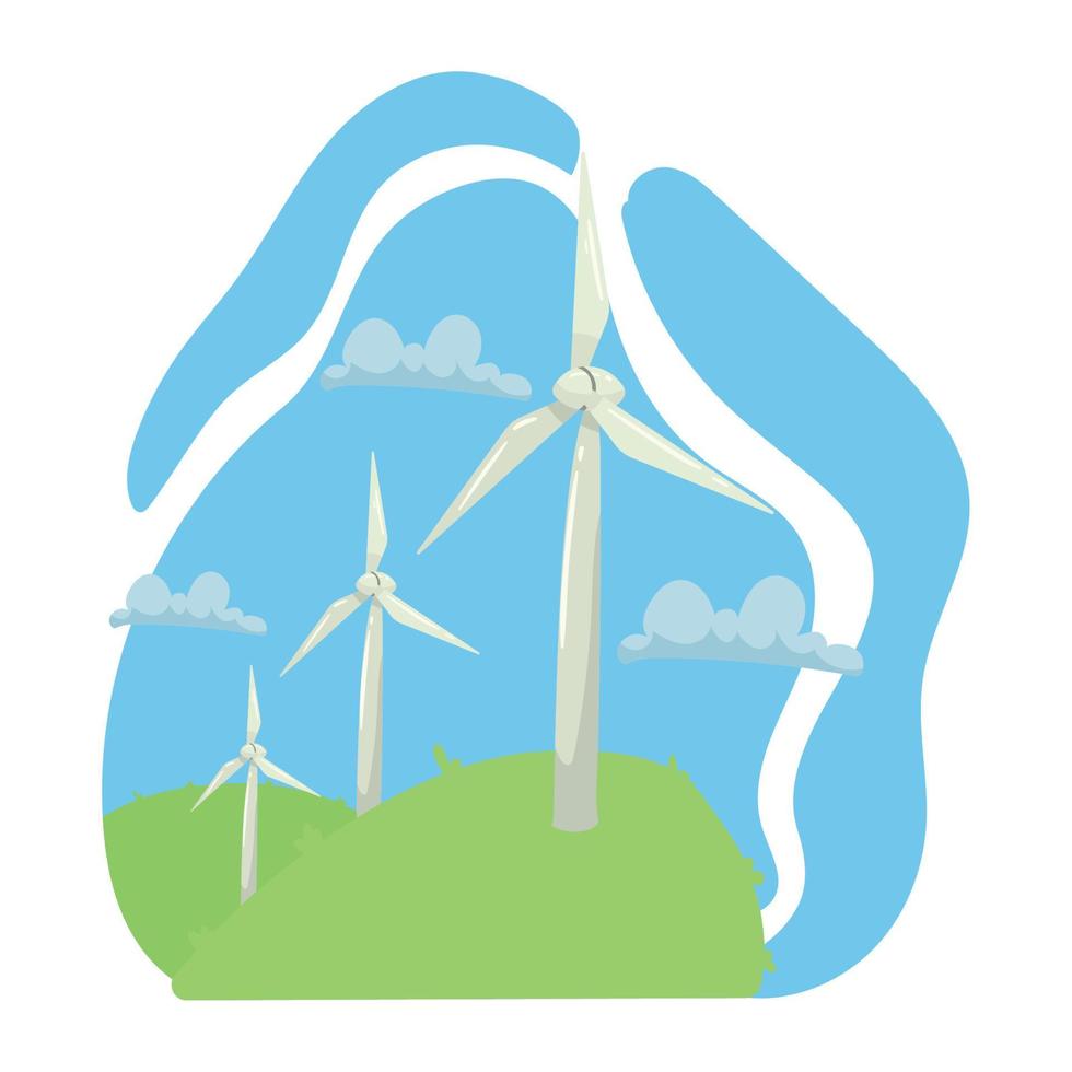windmills energy alternative vector