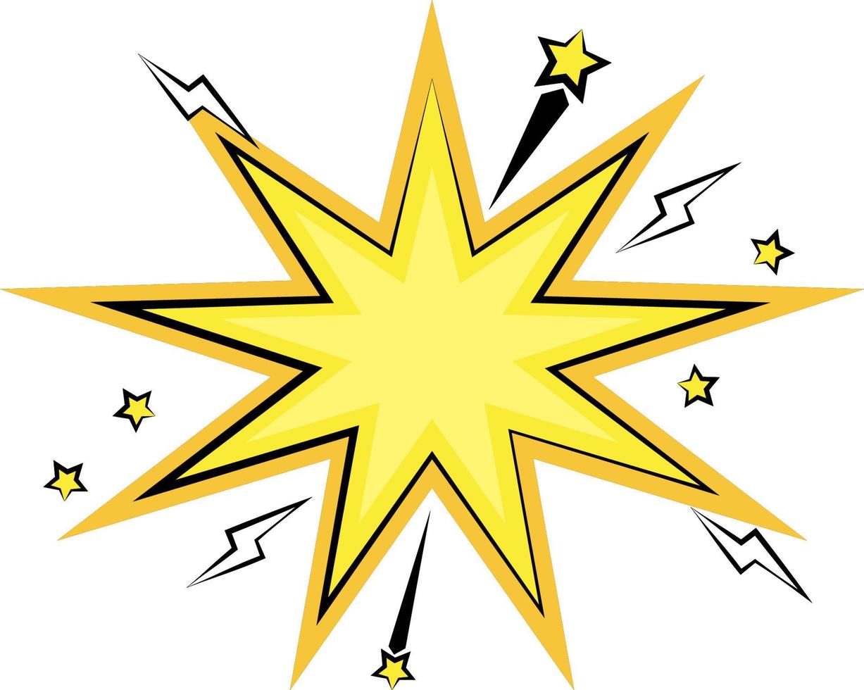 yellow splash stars vector