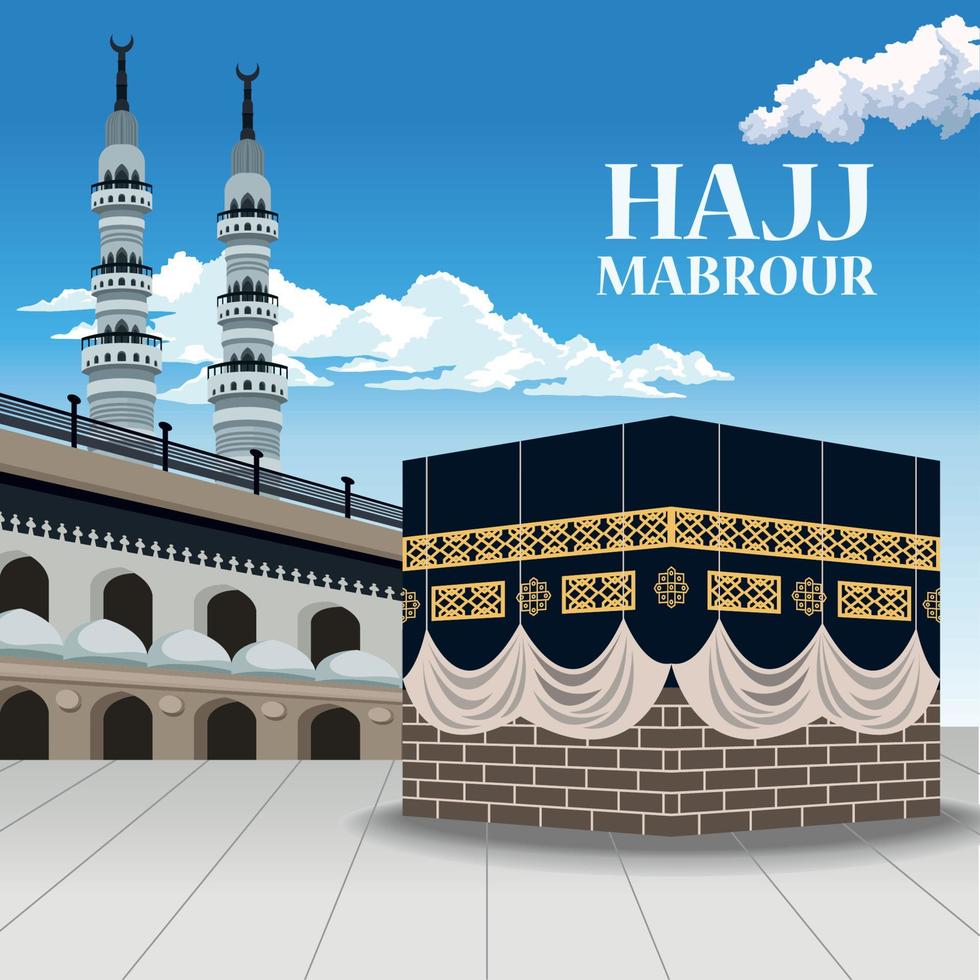 hajj mabrour postal vector