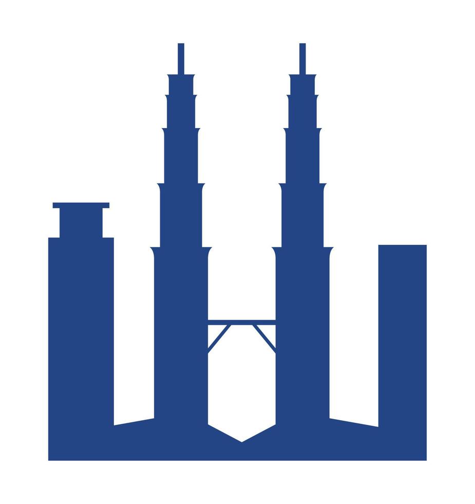 Kuala Lumpur cityscape silhouette vector