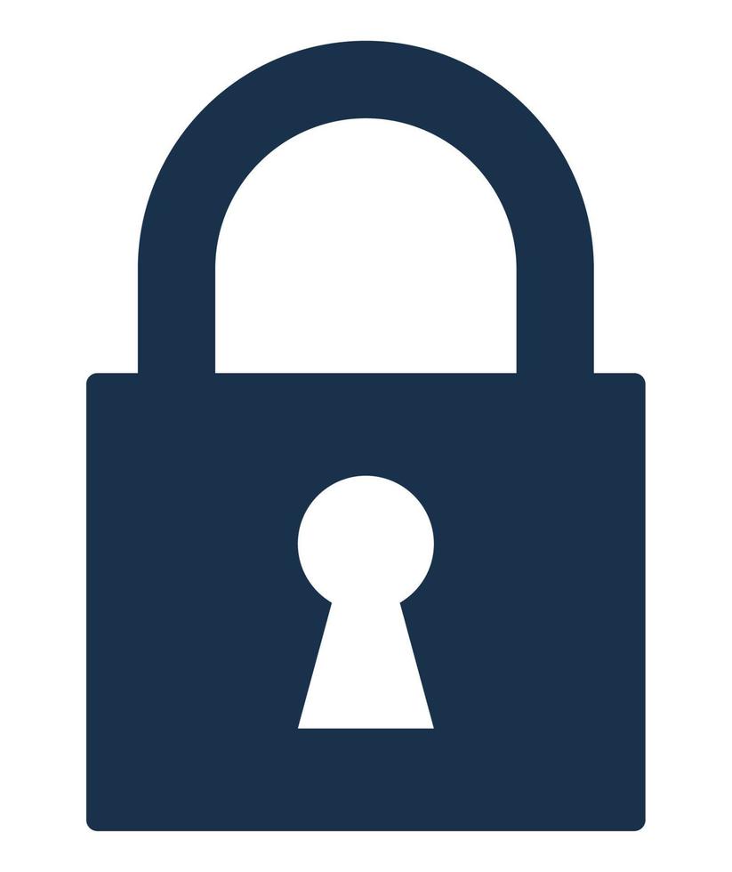 safe secure padlock vector