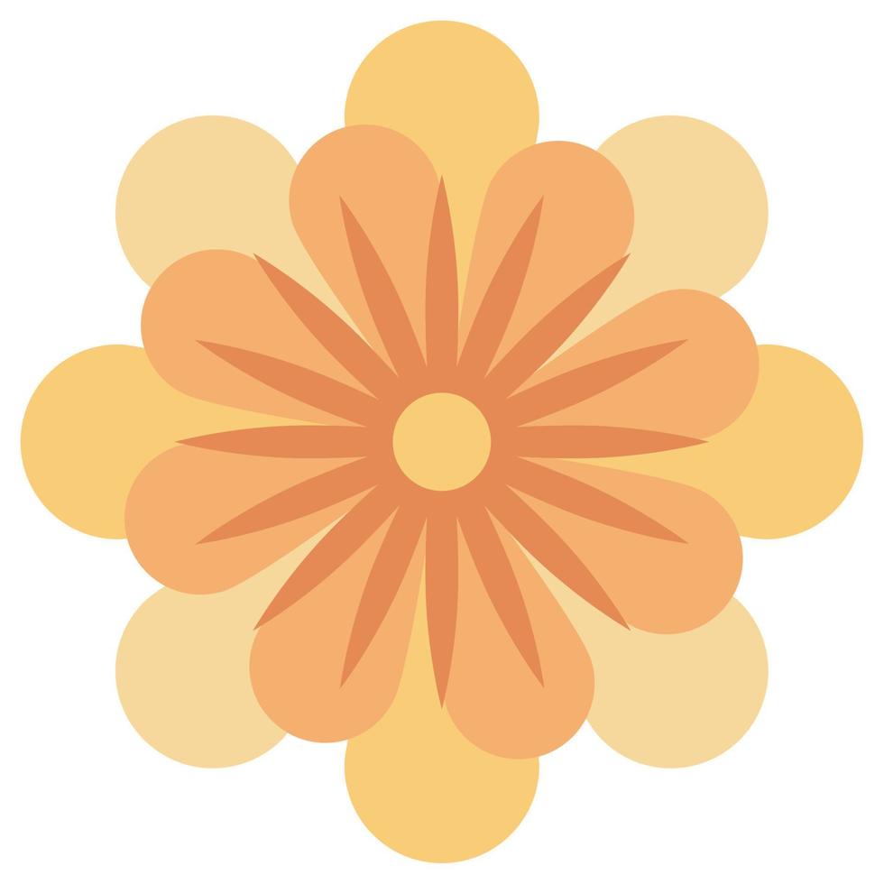 golden asian flower vector