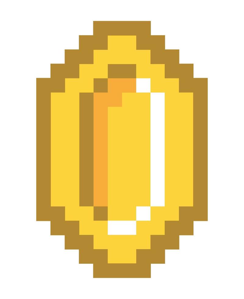 pixel coin icon vector