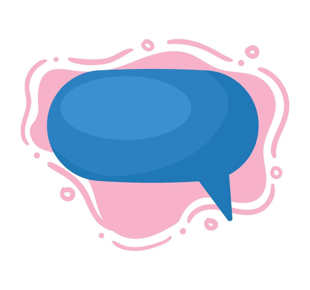 blue speech bubble communication vector