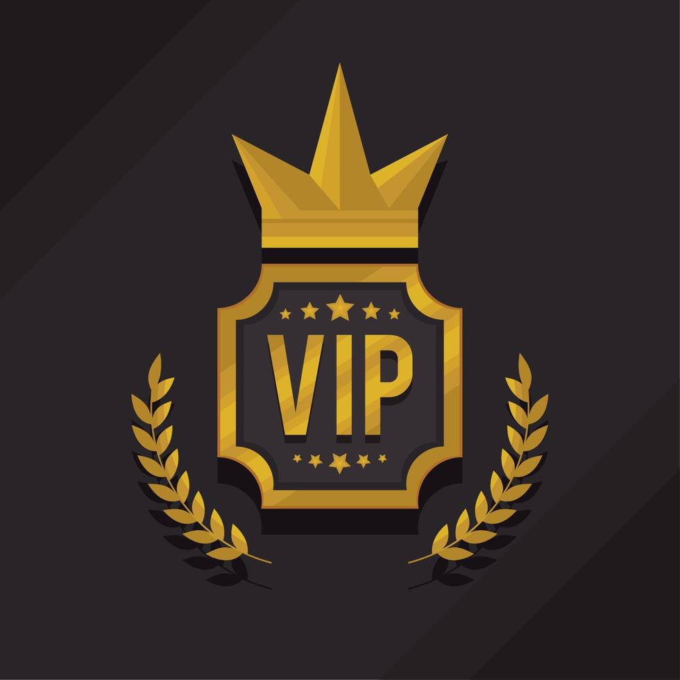 vip frame with crown vector
