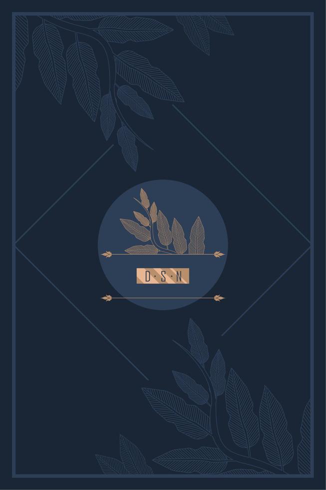 leaves poster design vector