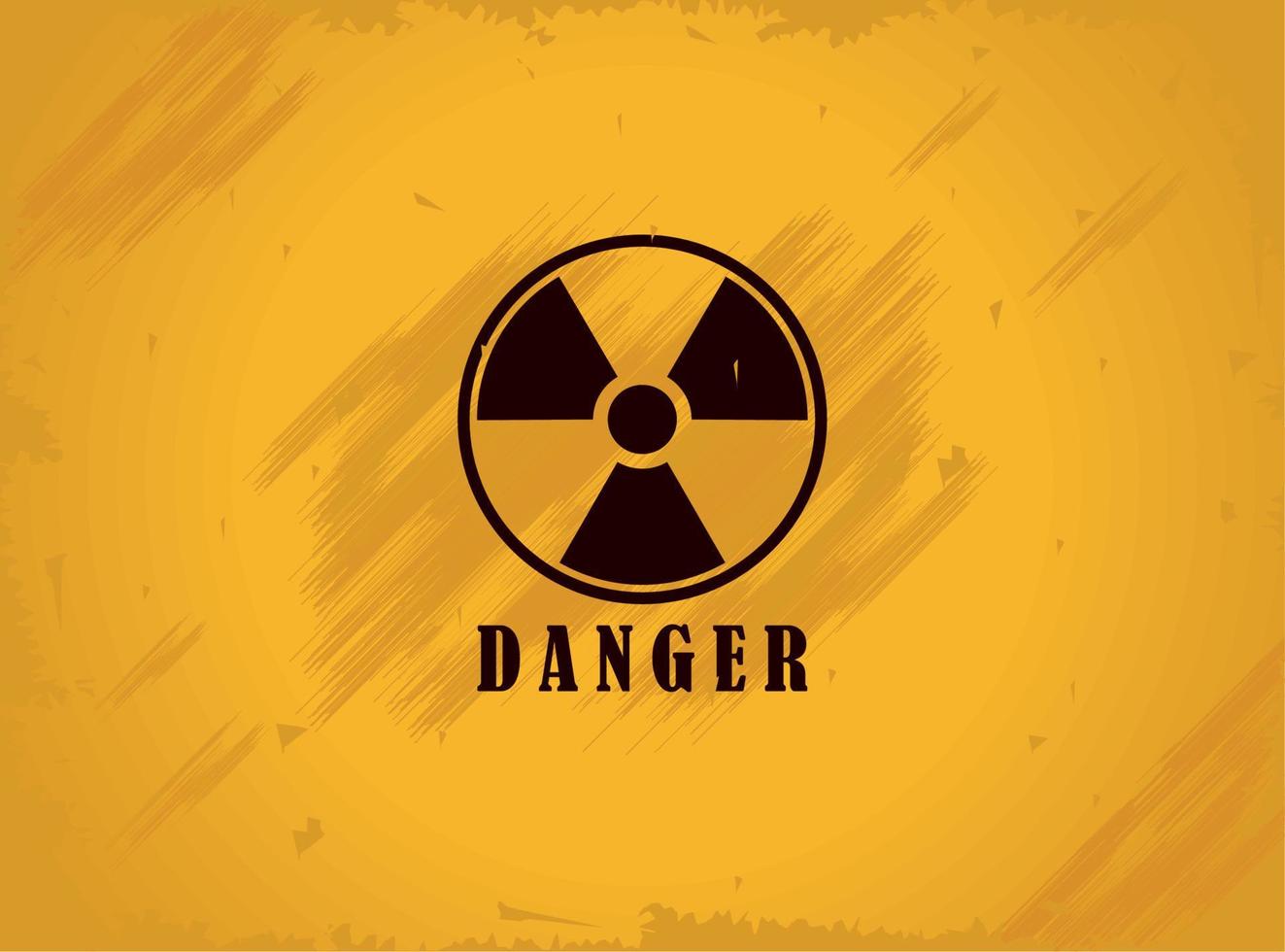 nuclear danger signal poster vector