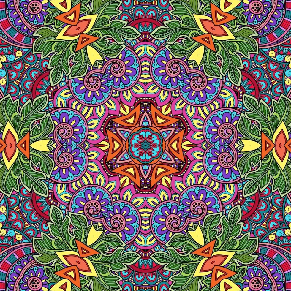 Colorful Mandala Flowers Pattern Boho Symmetrical 85 photo