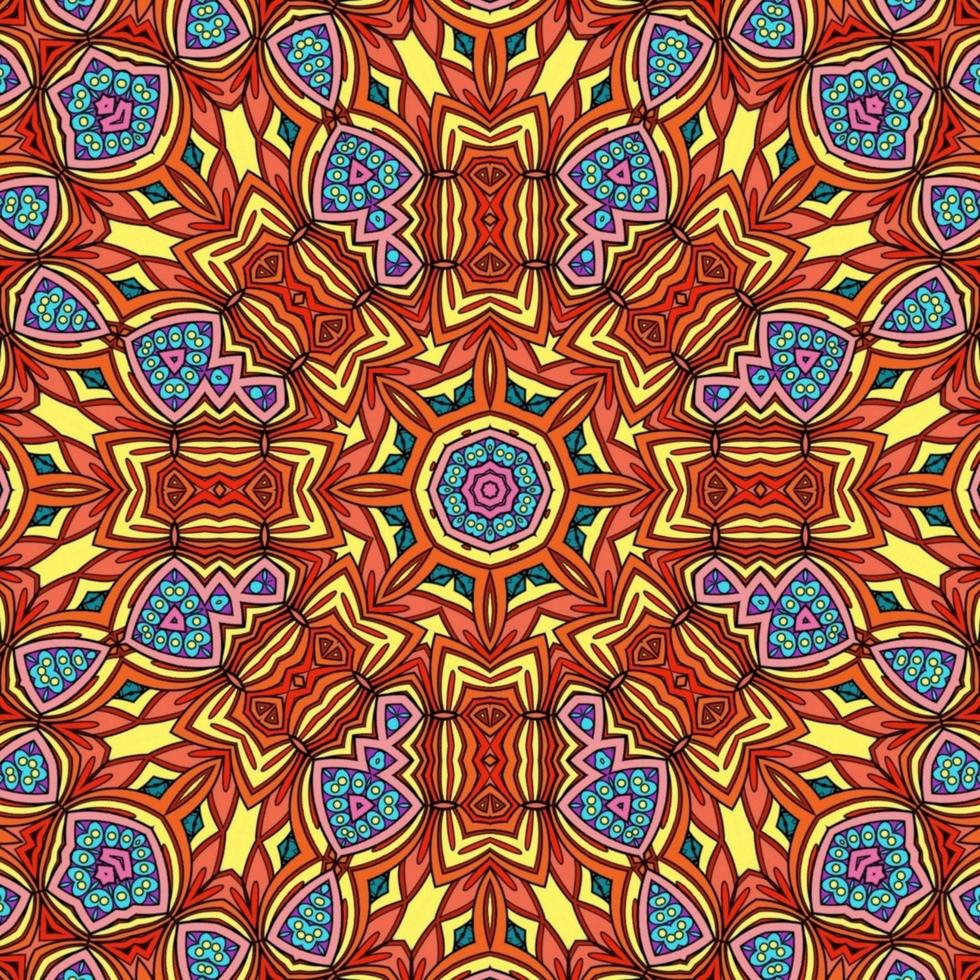 Colorful Mandala Flowers Pattern Boho Symmetrical 938 photo