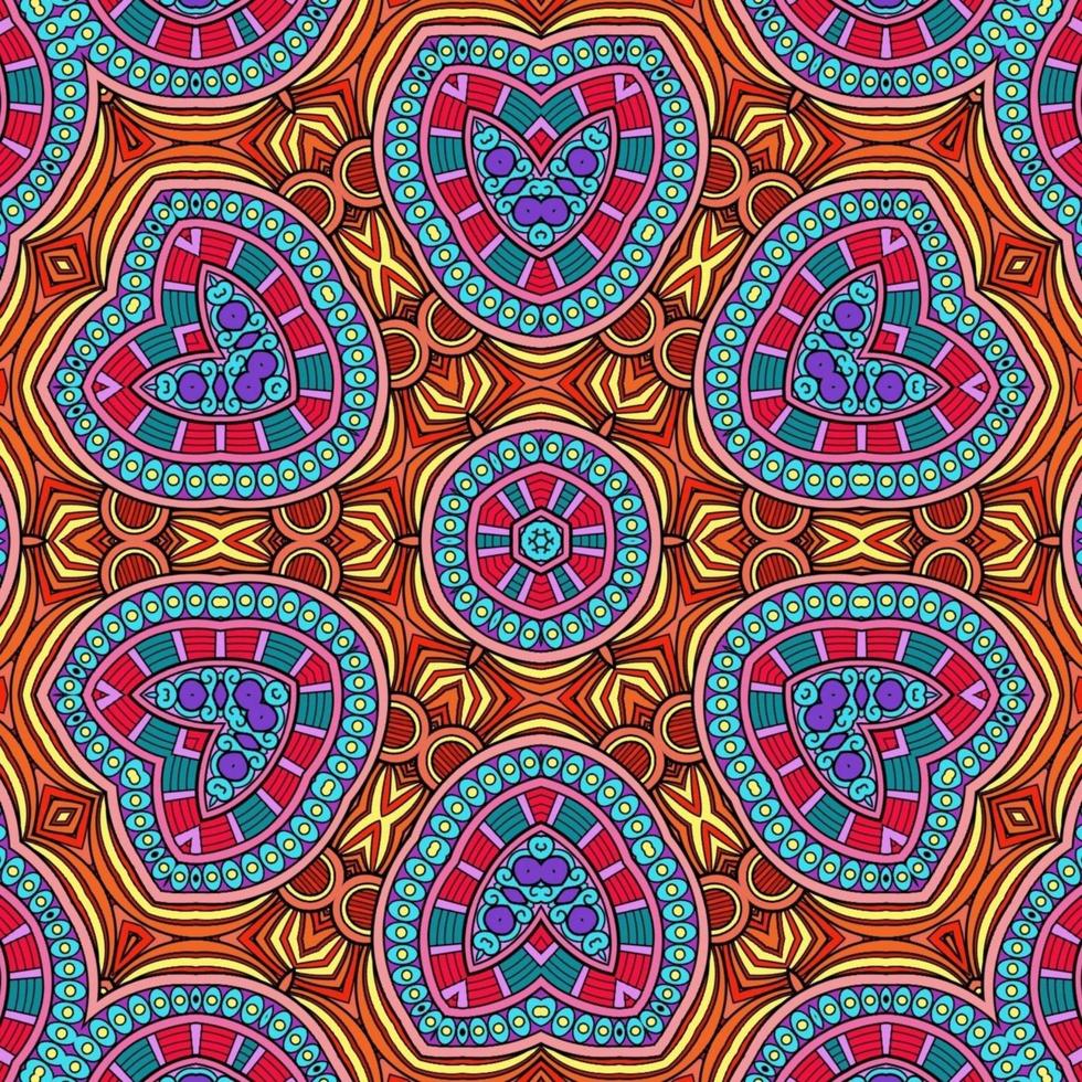 colorido mandala flores patrón boho simétrico 634 foto