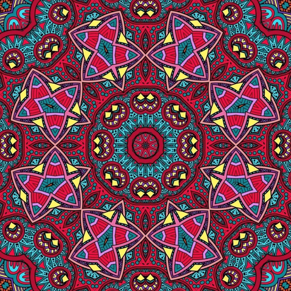 Colorful Mandala Flowers Pattern Boho Symmetrical 1168 photo