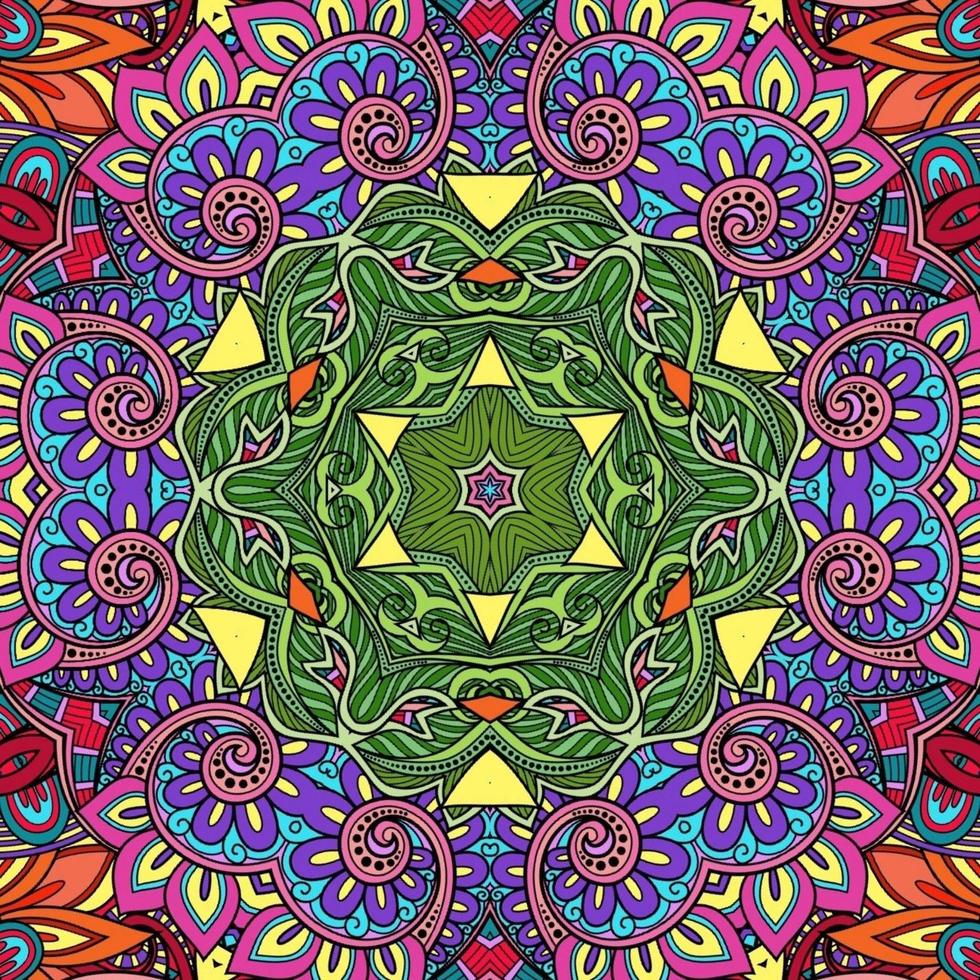 Colorful Mandala Flowers Pattern Boho Symmetrical 49 photo