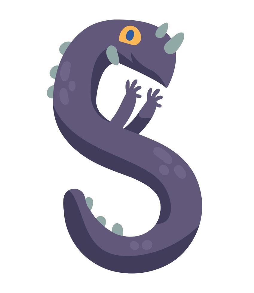 purple little dragon mythology vector