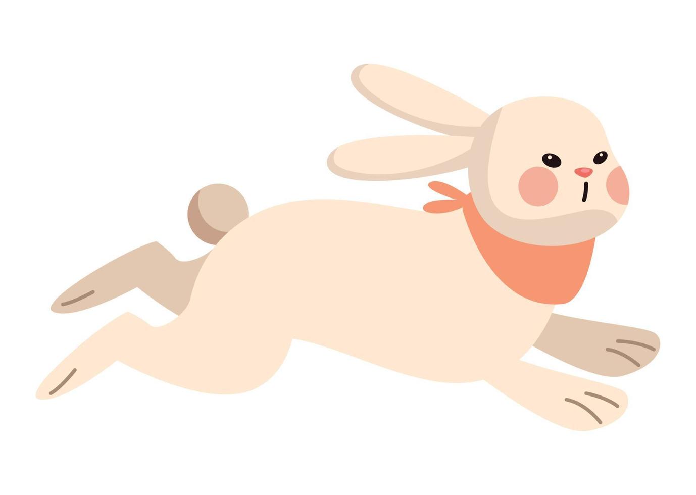 cute rabbit running vector