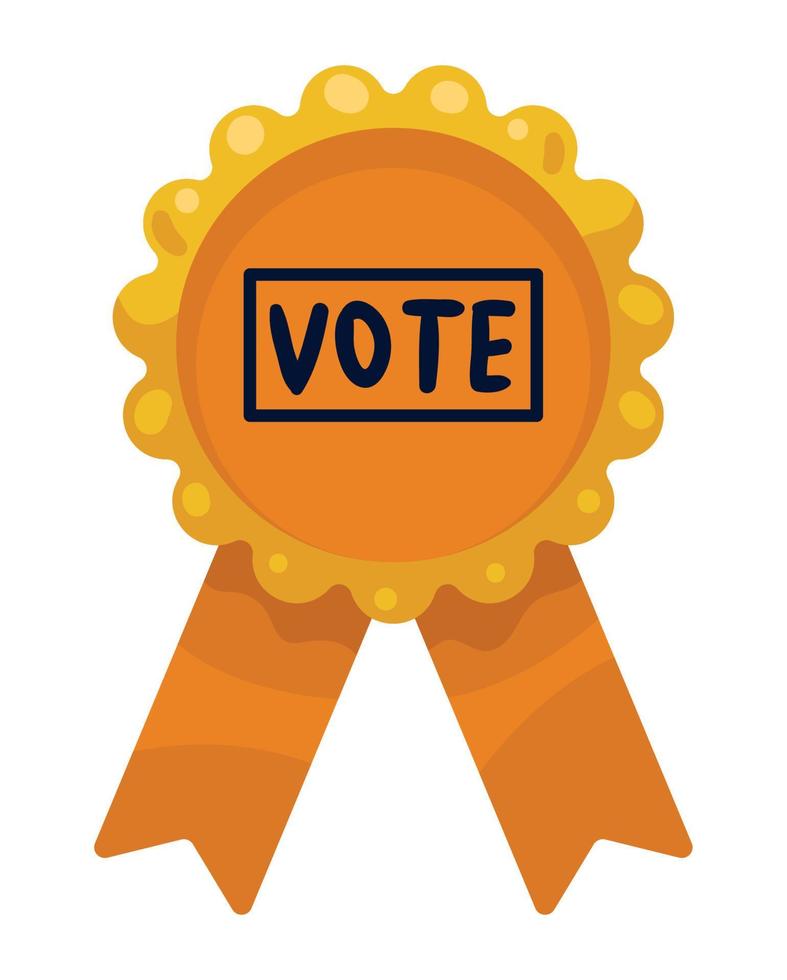 vote golden medal vector