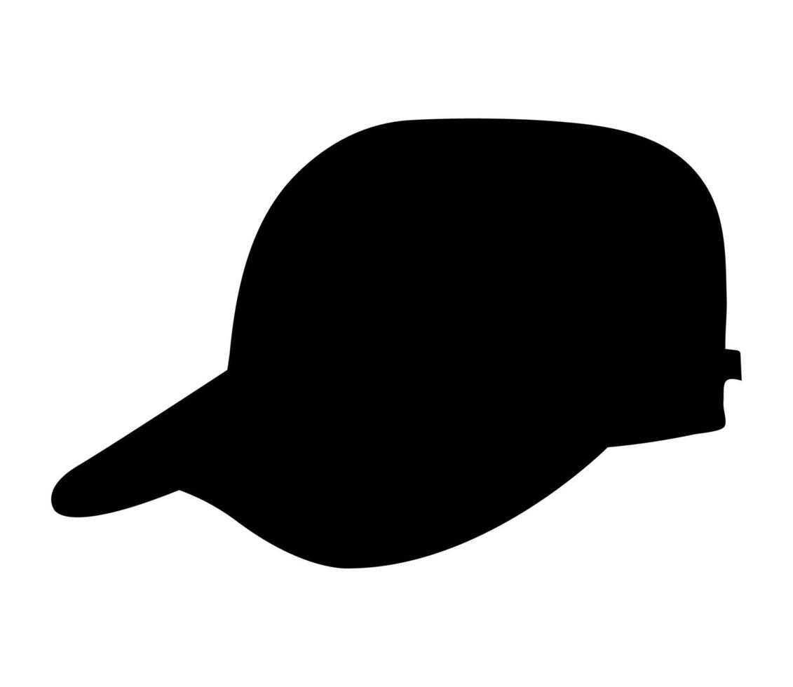 sport cap black silhouette style vector