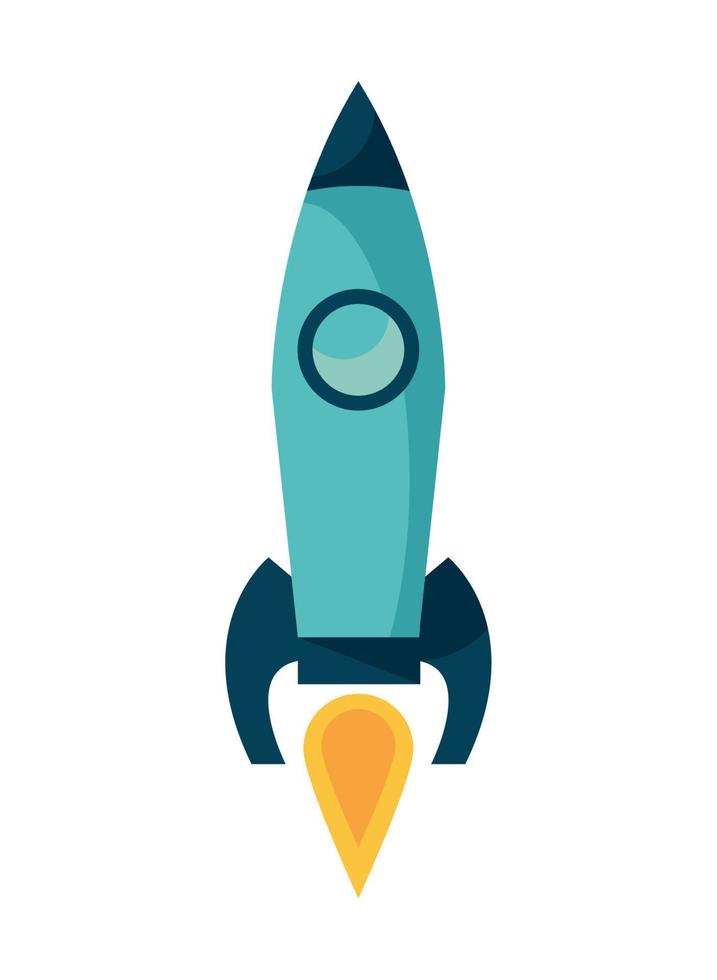 green rocket start up vector