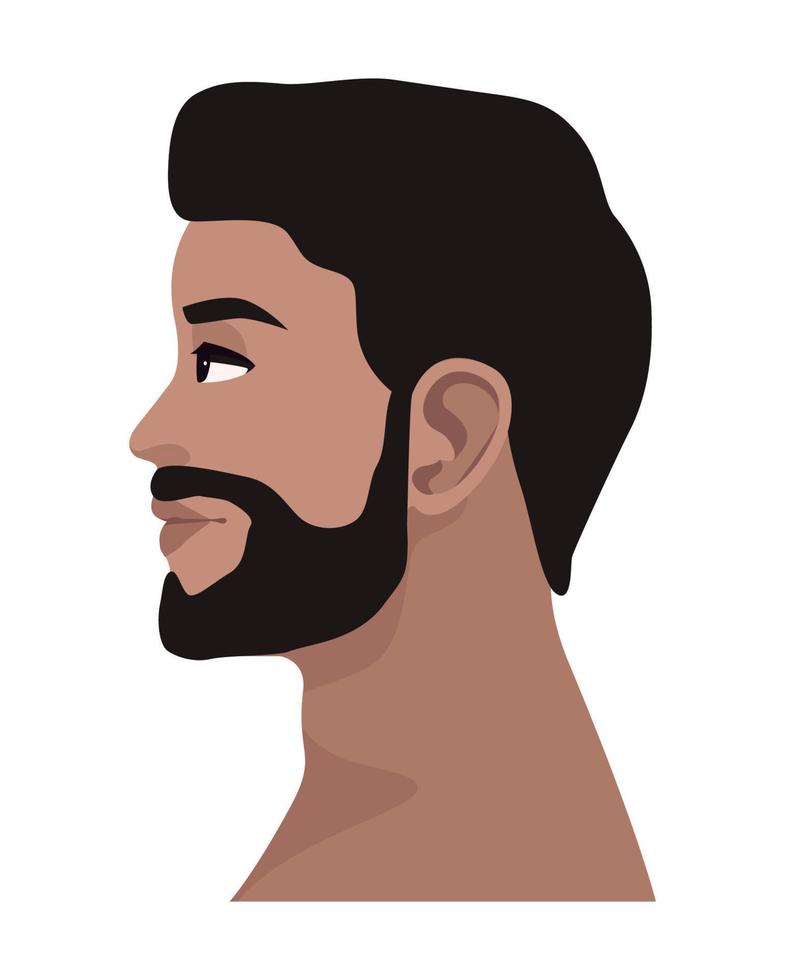 young bearded man character vector