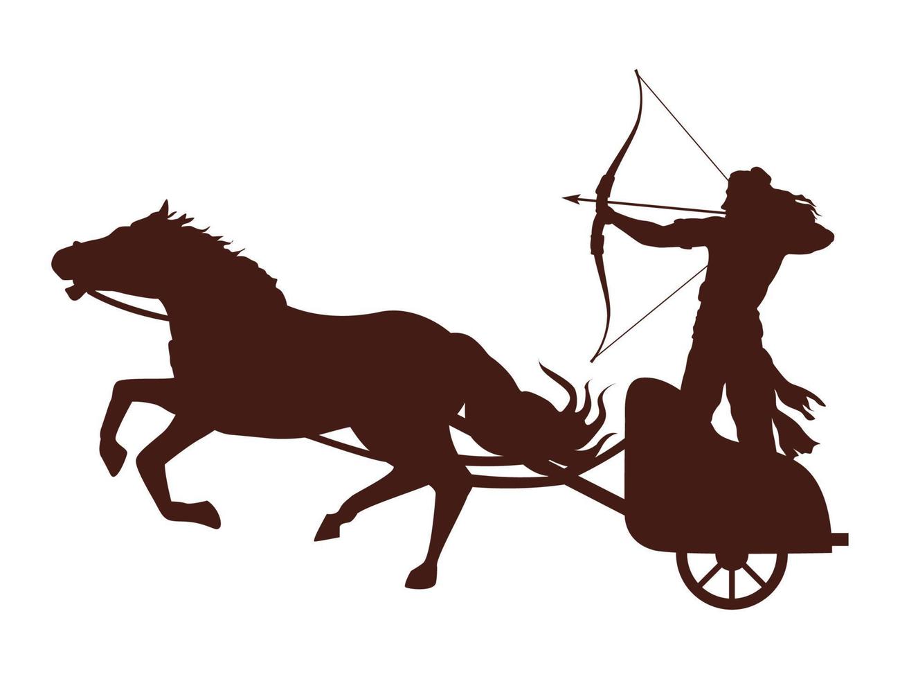 lord rama in carriage vector