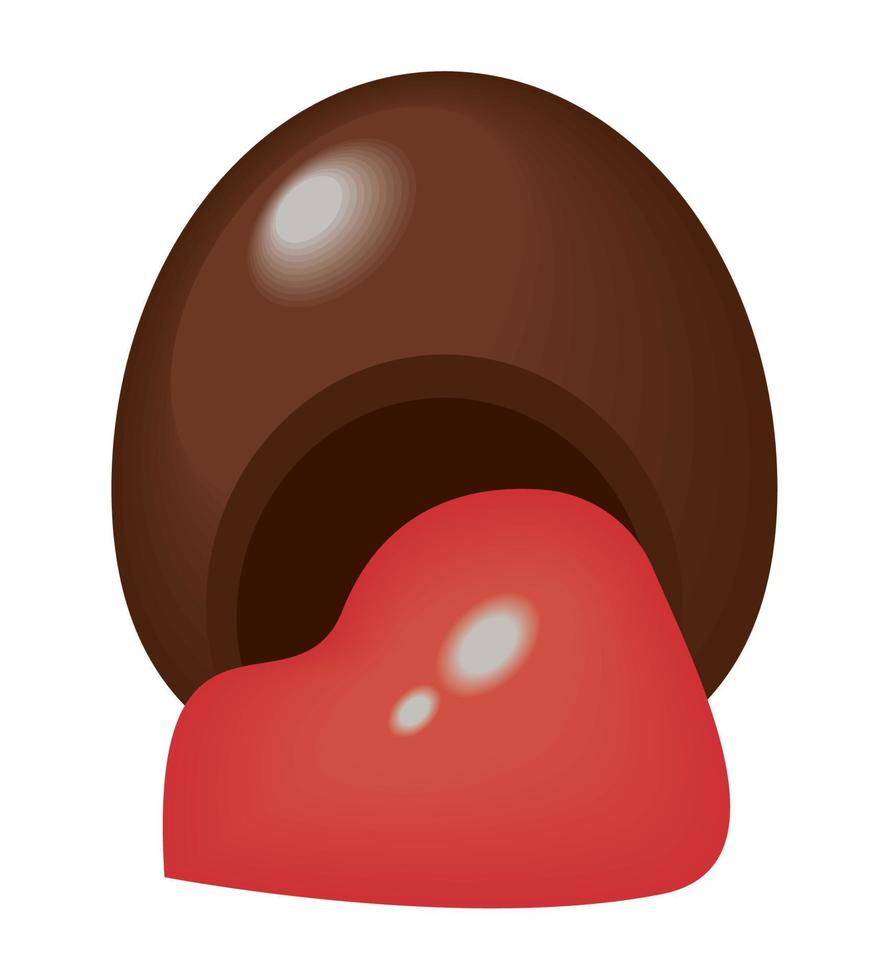 chocolate ball with syrup vector