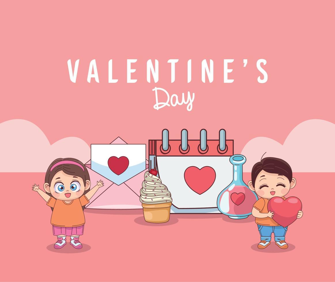 valentines day message card vector