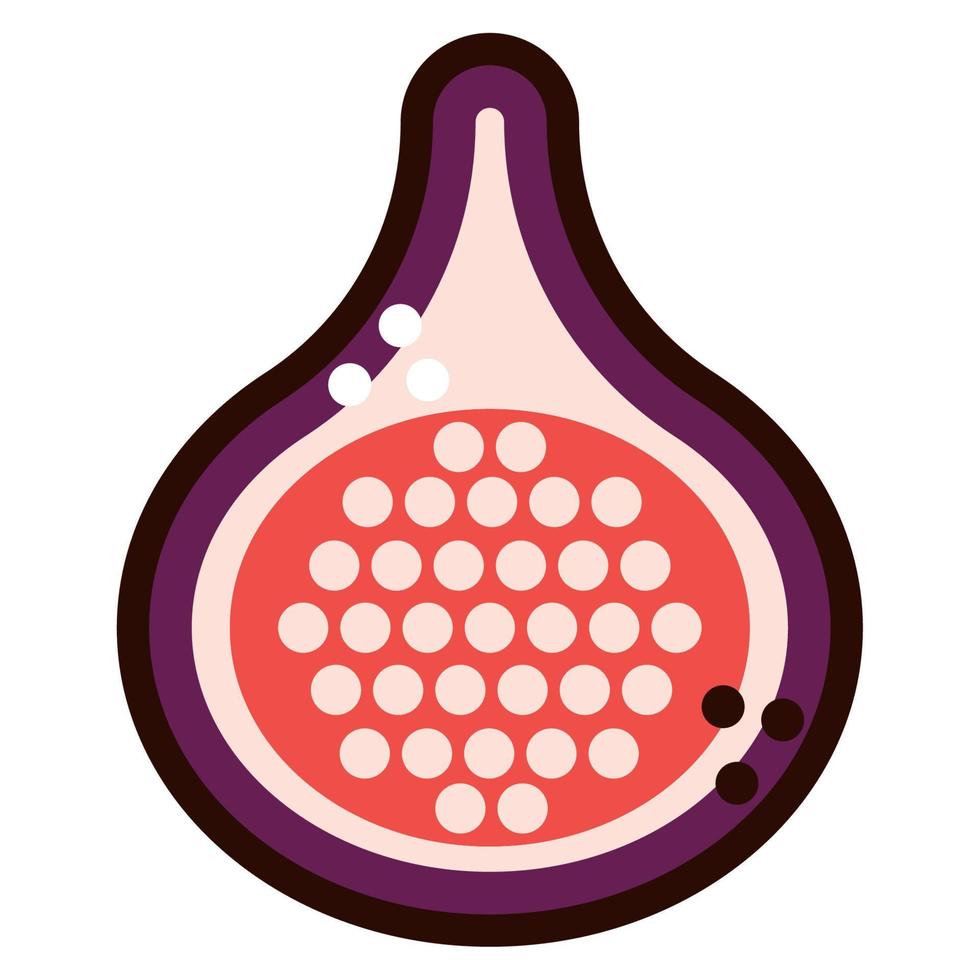 fig fruit doodle icon vector