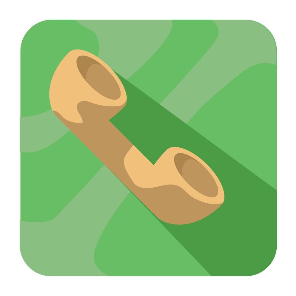 telephone green app button vector