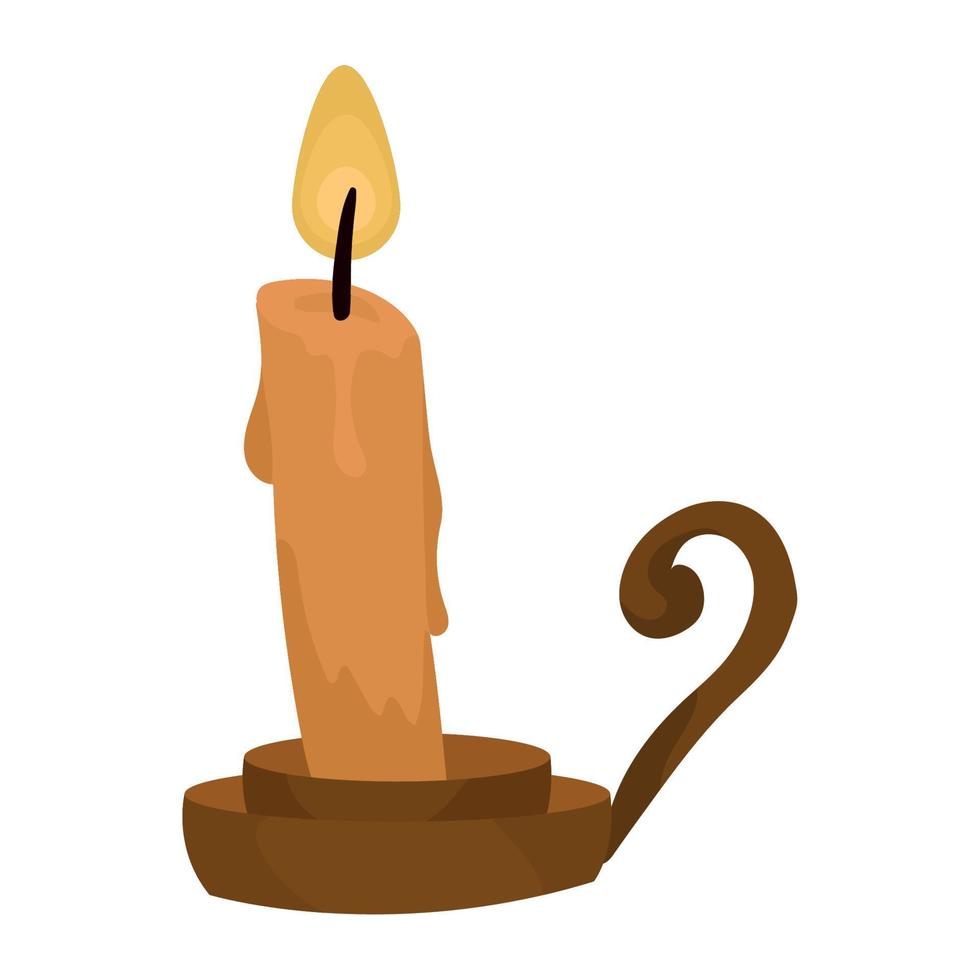 candle wax fire flame vector