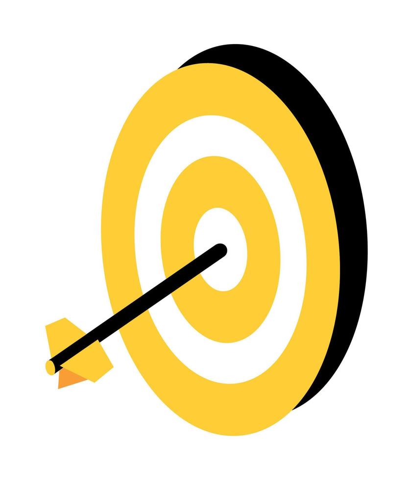 yellow target and arrow 10531096 Vector Art at Vecteezy