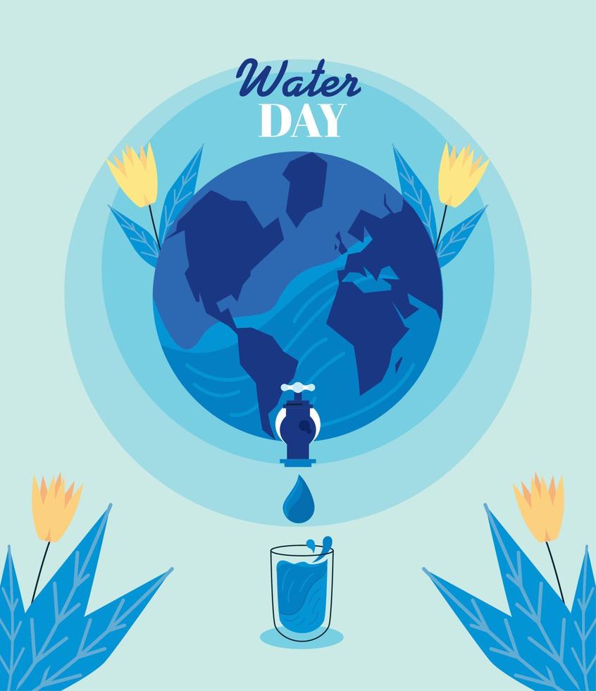 campaña del día del agua vector