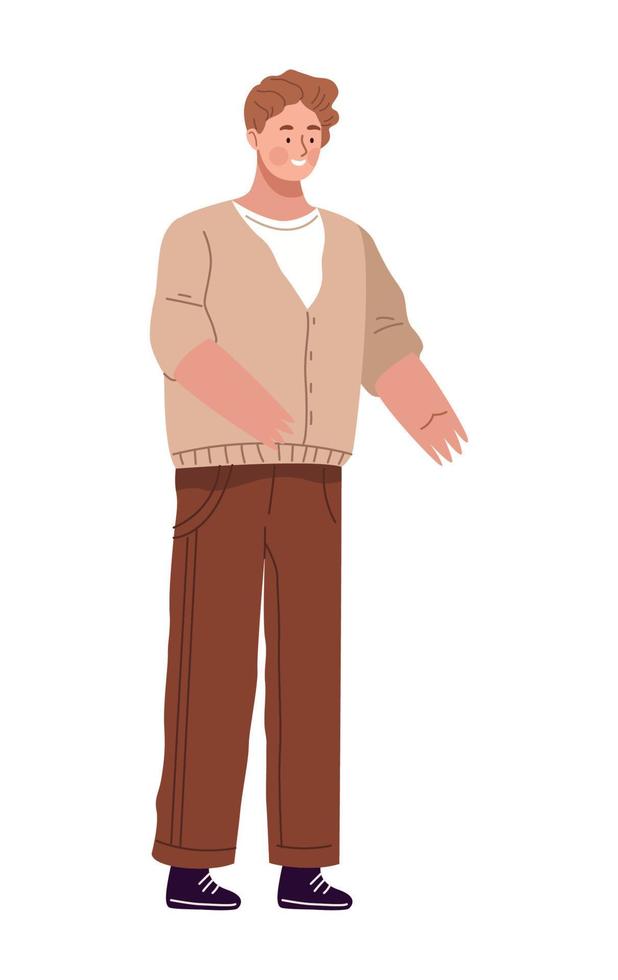 man standing position vector