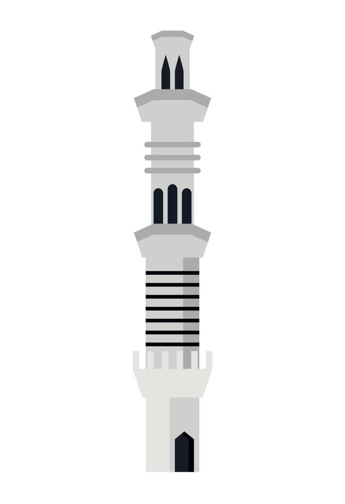 torre de la mezquita islámica vector